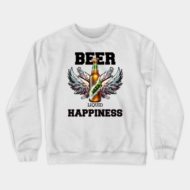 Beer Liquid Happiness Version 1 Crewneck Sweatshirt by i2studio